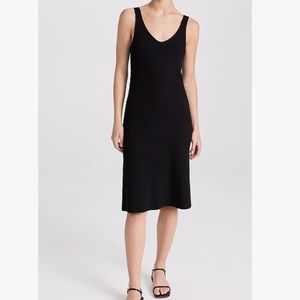 VINCE Jersey Knit V-Neck Dress With Tie Detail